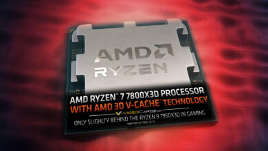 AMD: پردازنده Ryzen 7 7800X3D، «کمی ضعیف‌تر» از R9 7950X3D
