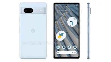 رندرهای جدید پیکسل 7a گوشی آینده گوگل را در رنگ آبی نشان می‌دهند