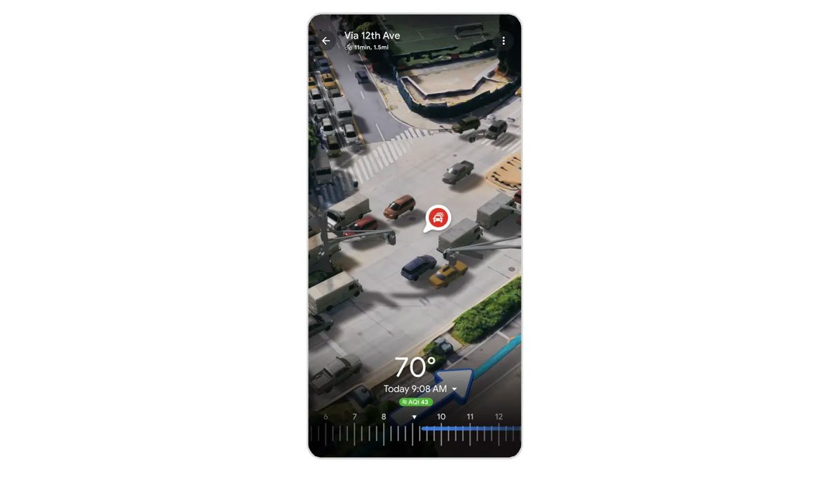 گوگل Maps به لطف هوش مصنوعی، پیش‌نمایش سه‌بعدی سفر را ارائه می‌کند