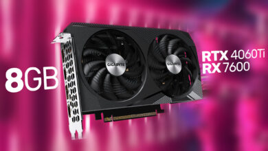 گیگابایت کارت گرافیک های Radeon RX 7600 و GeForce RTX 4060 Ti را فهرست کرد