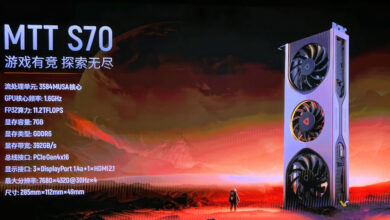 کارت گرافیک چینی MTT S70 بسیار ناامید کننده ظاهر شده است
