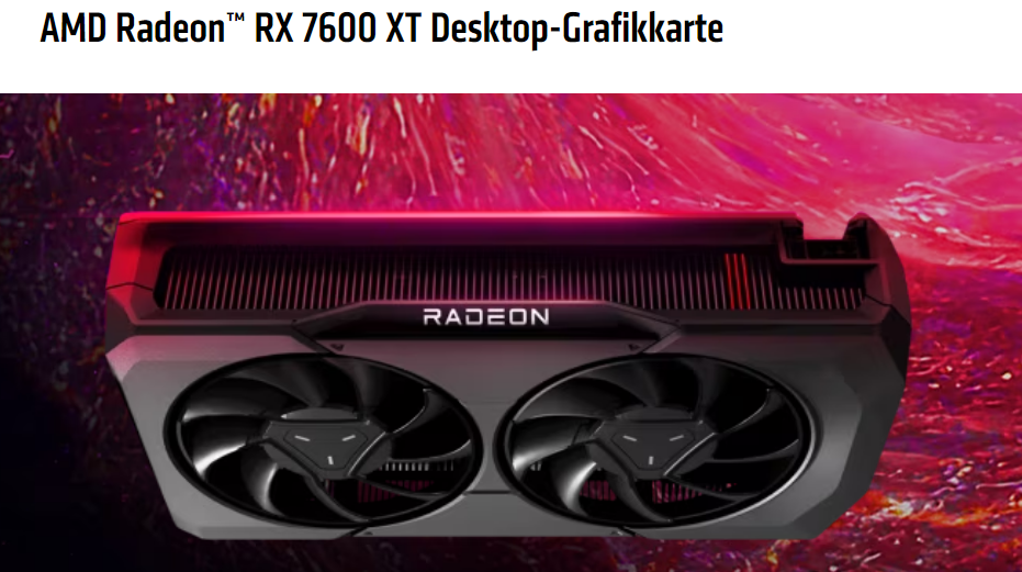 AMD کارت گرافیک Radeon RX 7600 XT را در آلمان لیست کرد