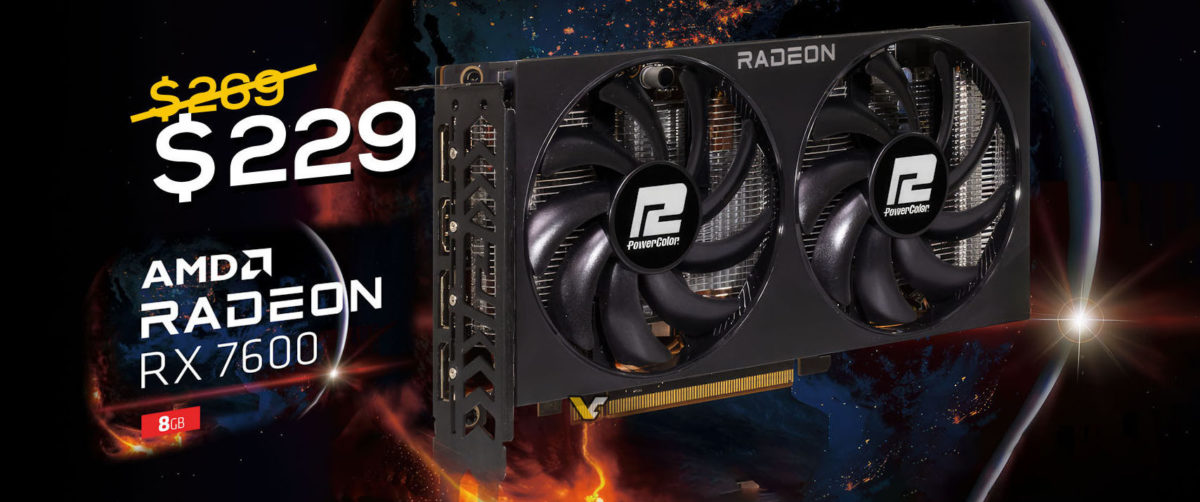 قیمت گرافیک AMD Radeon RX 7600 برای اولین بار به 229 دلار کاهش یافت