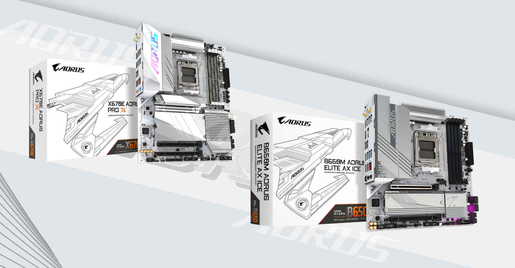 گیگابایت سه مادربرد AORUS سفید بر پایه پلتفرم AMD AM5 را معرفی کرد