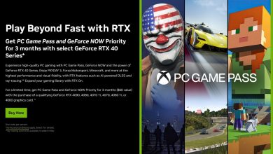 گرافیک GeForce RTX 40 با 3 ماه گیم پس PC و 3 ماه اولویت GeForce NOW باندل می‌شود