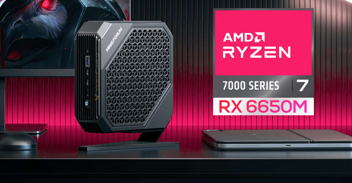 رونمایی از مینی PC گیمینگ HX100G با Ryzen 7 7840HS و پردازنده گرافیکی Radeon RX 6650M