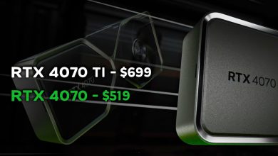 قیمت کارت گرافیک RTX 4070 Ti به 699 دلار و RTX 4070 به 519 دلار کاهش می‌یابد