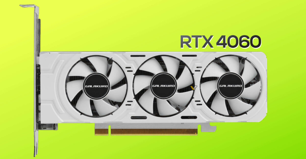 کارت گرافیک کاملا سفید GALAX GeForce RTX 4060 با سه فن عرضه شد