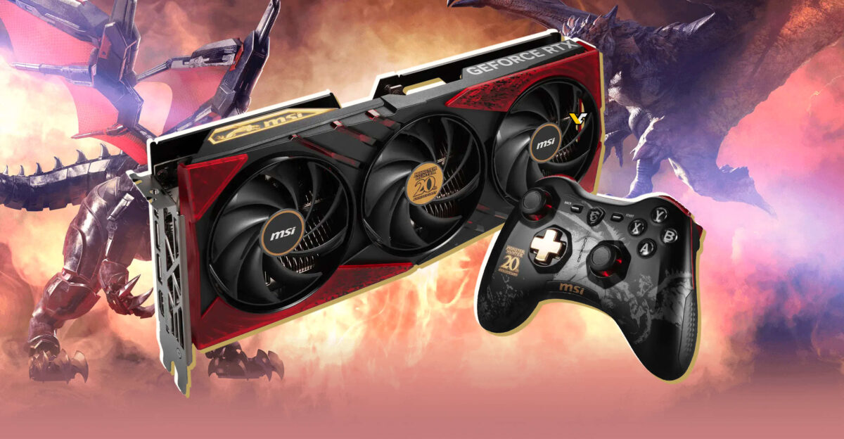 کارت گرافیک MSI RTX 4060 Ti Gaming Slim Monster Hunter Edition با کنترلر سفارشی همراه می‌شود