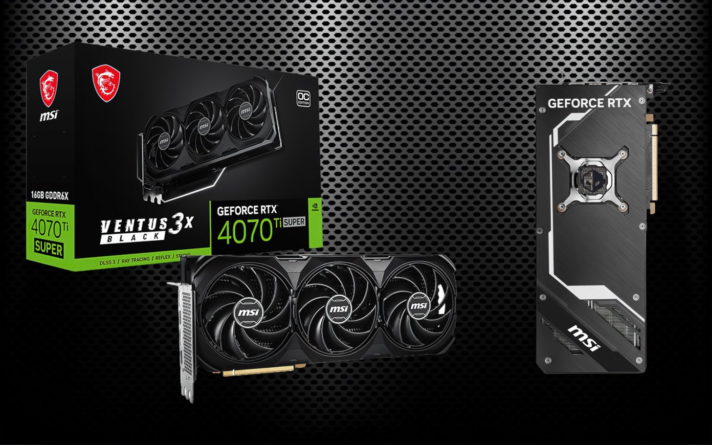 کارت گرافیک MSI RTX 4070 Ti SUPER Ventus 3X از چیپ AD102 پشتیبانی می‌کند