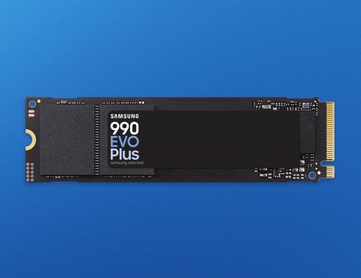 SSDهای 990 EVO Plus Gen4 سامسونگ با سرعت 7250 مگابایت و قیمت پایه 109 دلار رونمایی شد