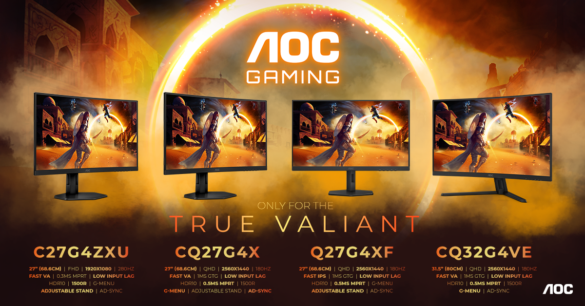 مانیتور های گیمینگ AOC GAMING G4 با قیمت 189 پوند روانه بازار خواهند شد