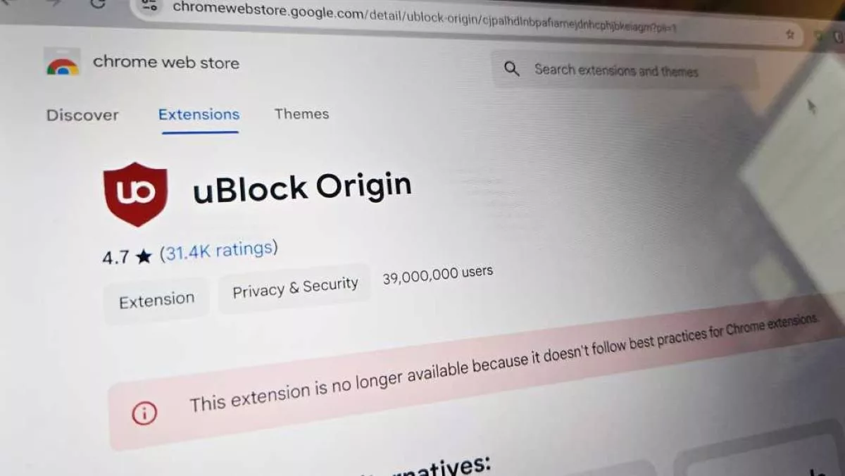 تغییر سیاست گوگل افزونه uBlock Origin را در کروم از کار انداخت