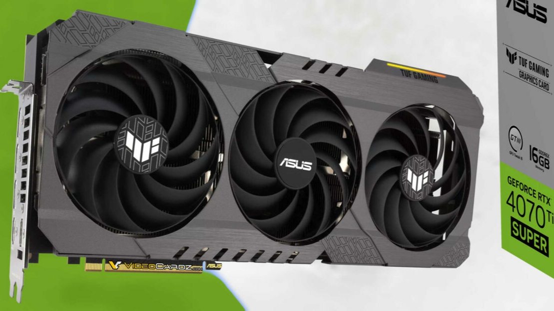 کارت گرافیک RTX 4070 Ti SUPER TUF Gaming OG ایسوس با پردازنده گرافیکی AD102!