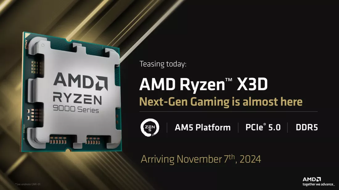 یک پردازنده از سری AMD Ryzen 9000X3D در تاریخ 17 آبان به بازار عرضه می‌شود!