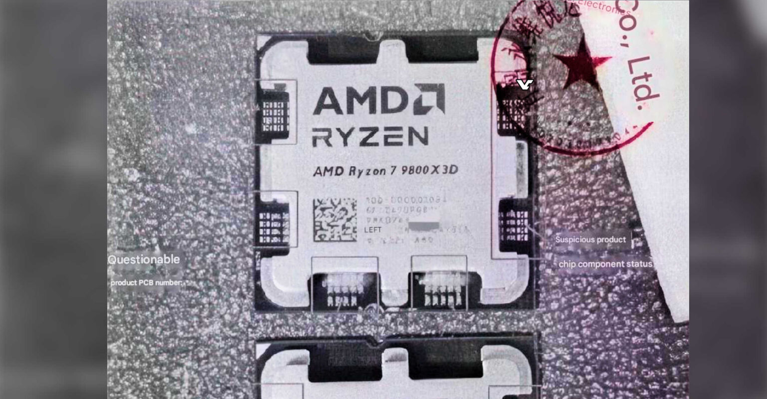 پردازنده‌ های تقلبی Ryzen 7 9800X3D در چین دوباره به بازار بازگشته‌اند!