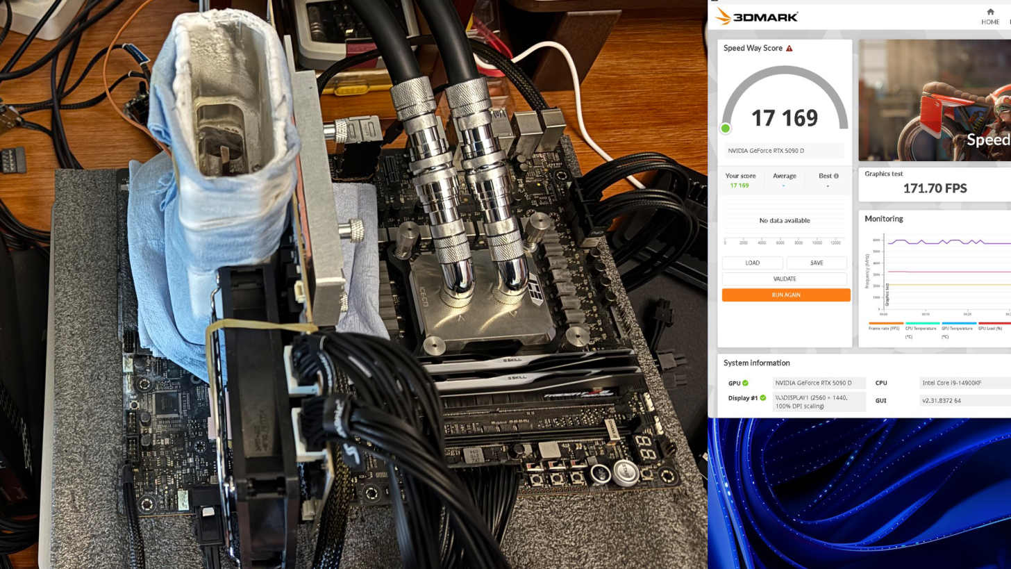 کارت گرافیک GALAX RTX 5090D HOF OC LAB نسخه RTX 5090 را درهم کوبید