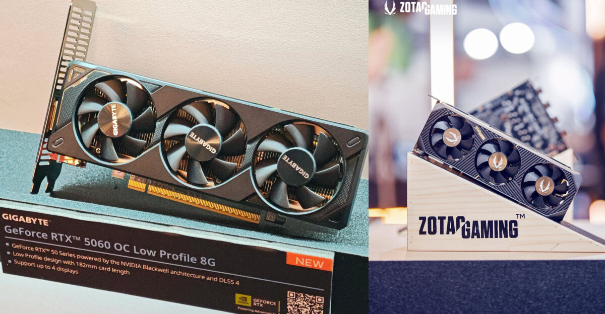 گیگابایت و زوتاک از کارت‌ گرافیک‌های RTX 5060 با پشتیبانی از سه فن رونمایی کردند