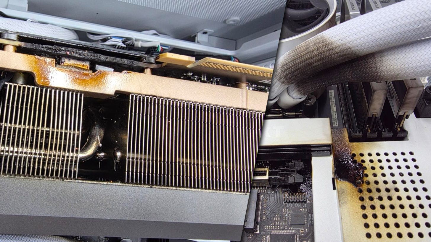 کارت گرافیک RTX 5090 زوتاک در میان شعله‌های آتش: PCB به طرز وحشتناکی ذوب شد
