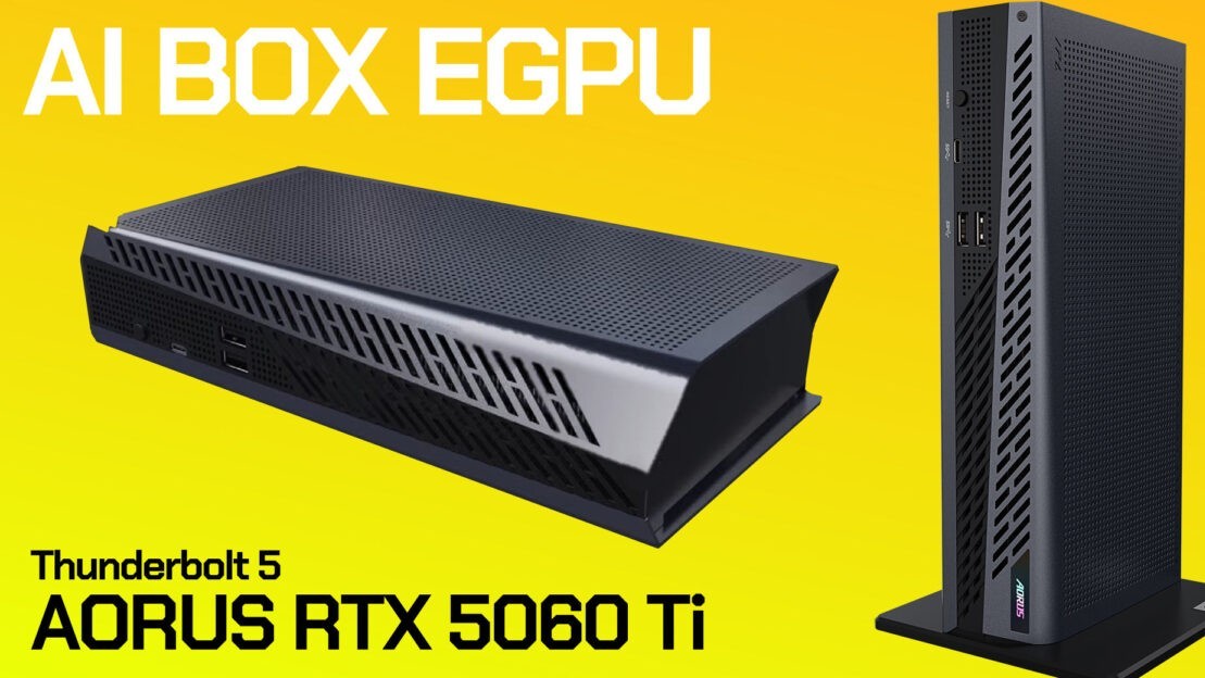 eGPU جدید گیگابایت با RTX 5060 Ti نسخه 16 گیگابایت و اتصال Thunderbolt 5 معرفی شد
