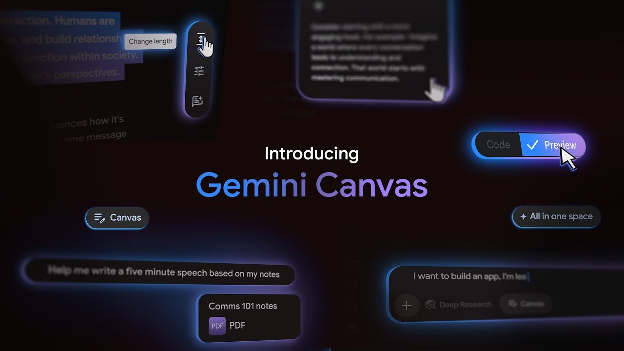 ابزار Canvas جمینای حالا میتواند بهسرعت اسناد را به ارائه کامل تبدیل کند