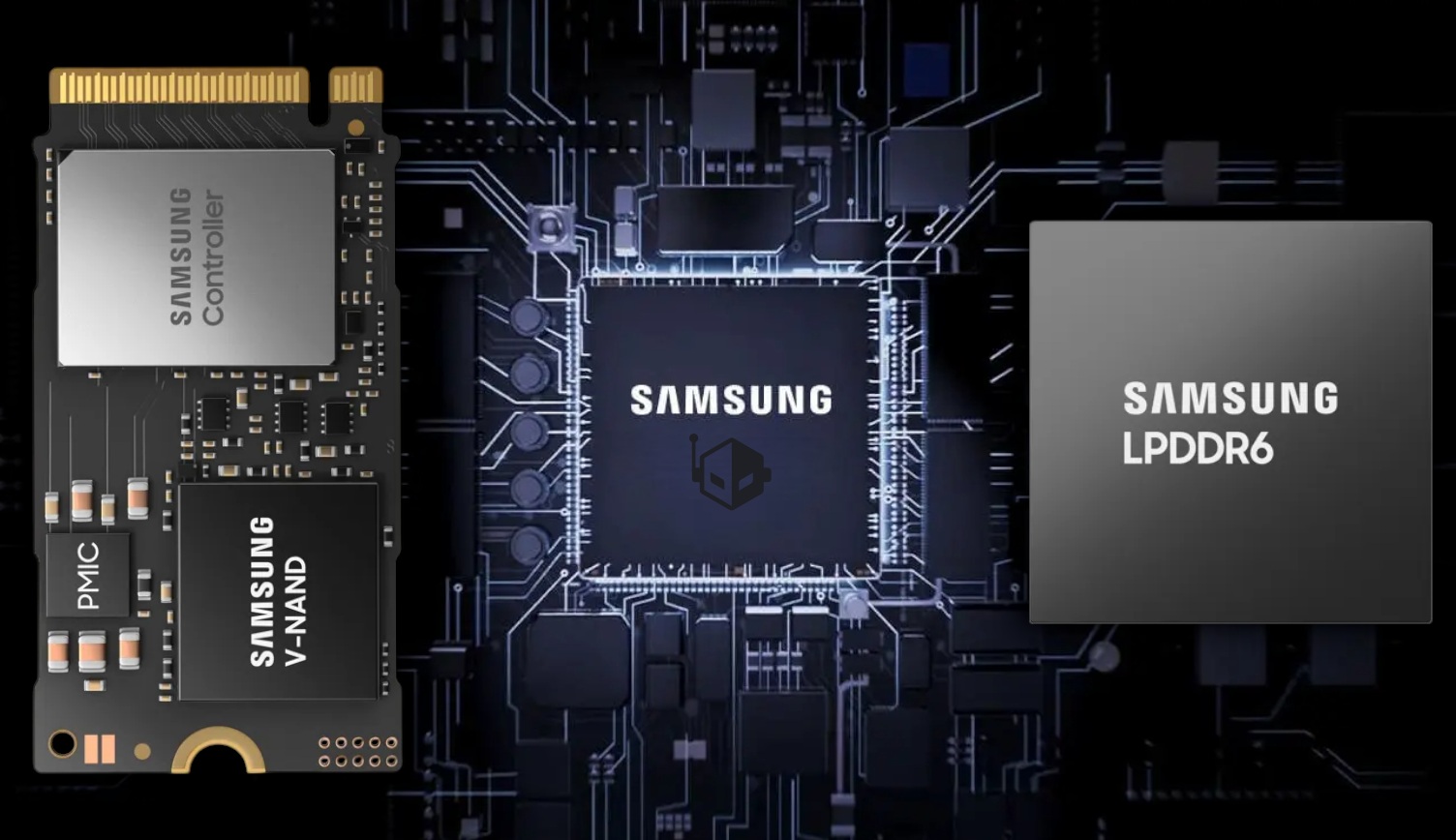 رونمایی از حافظه DRAM LPDDR6 و SSD نسل پنجم PM9E1 سامسونگ در CES 2026