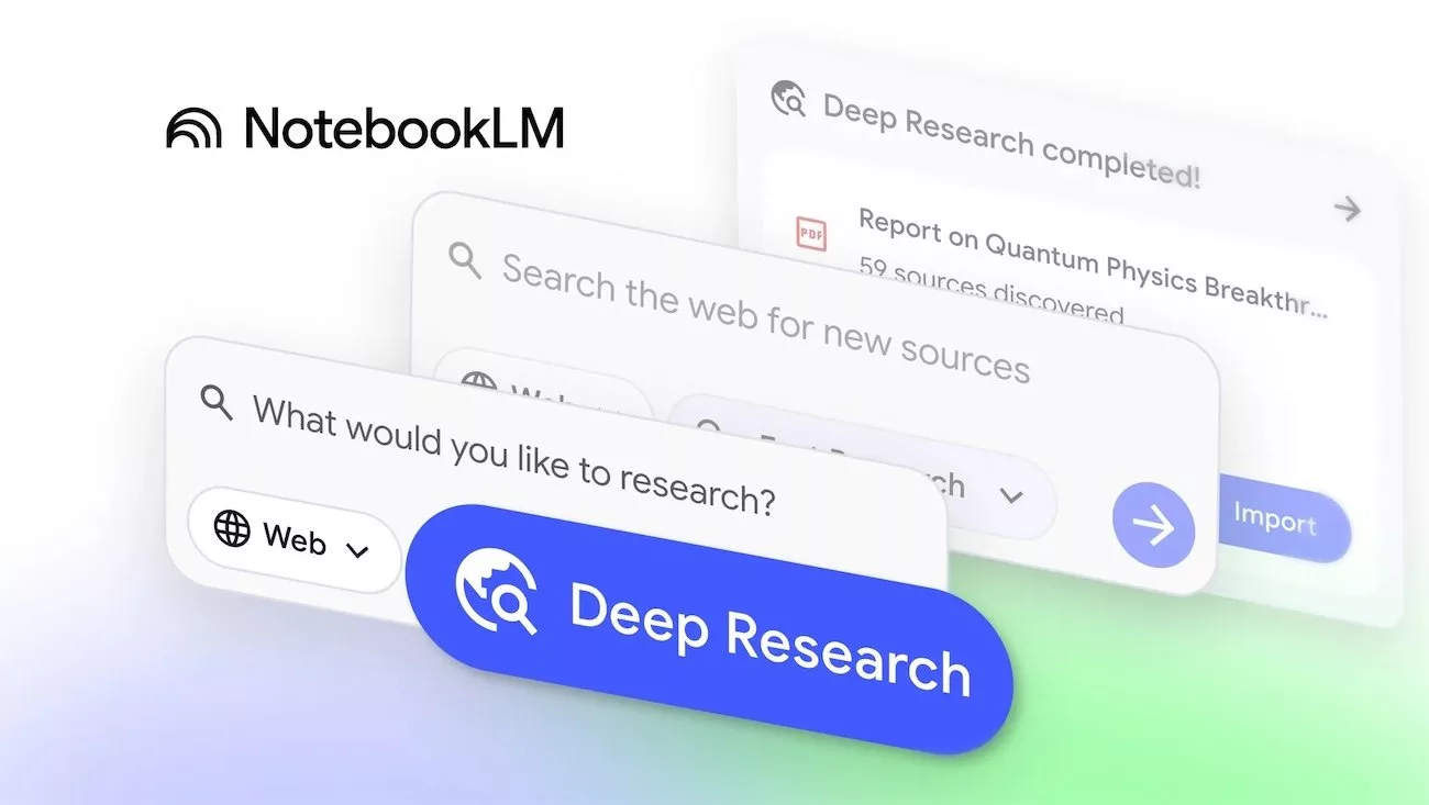 ابزار هوش مصنوعی NotebookLM حالا میتواند تحقیقات گسترده انجام دهد
