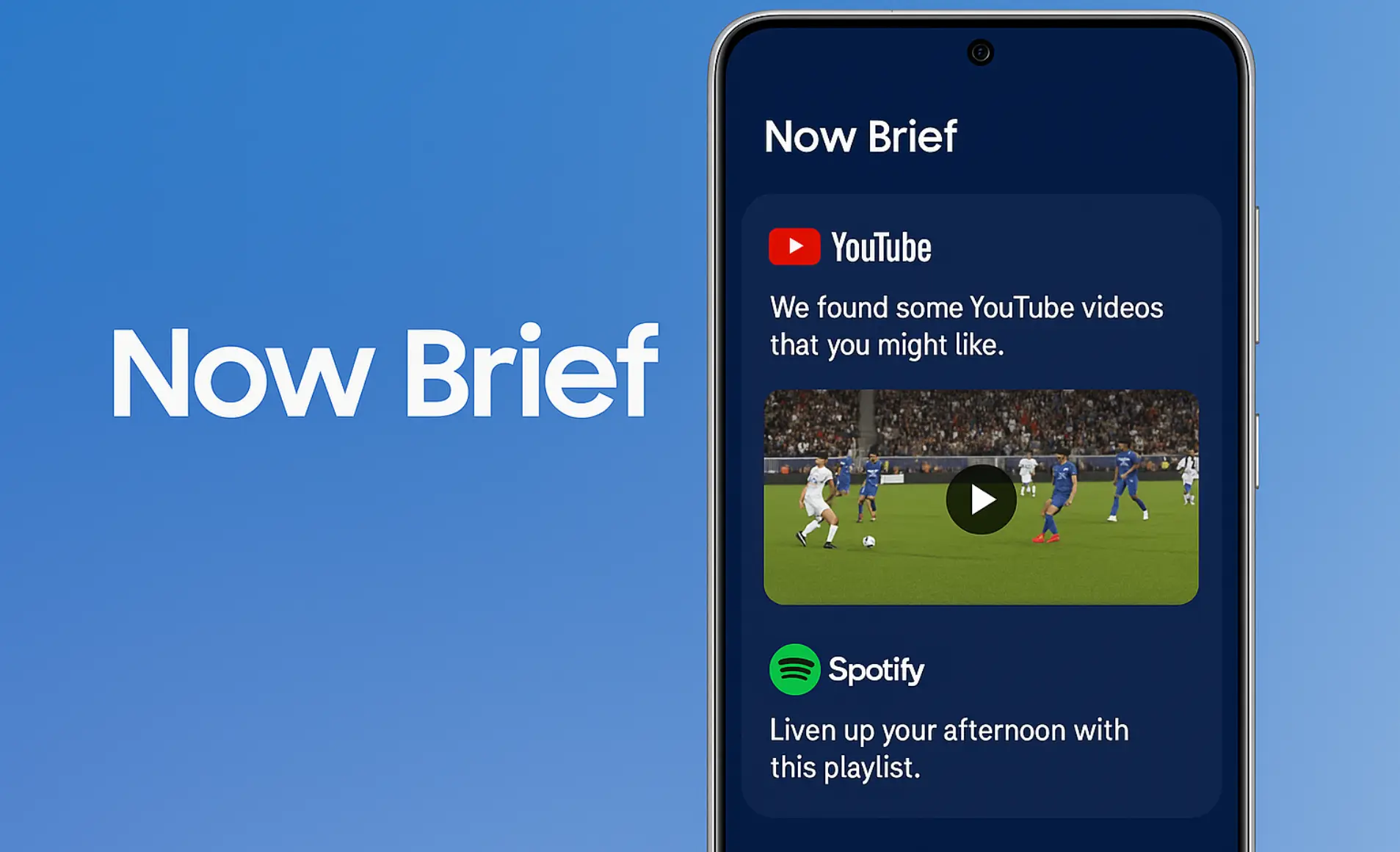 سامسونگ Now Brief با پیشنهادهایی از یوتوب و اسپاتیفای ارتقا مییابد