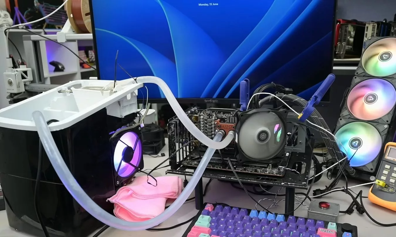 یک یوتوبر RTX 3060 را حین اجرای بازی با دستگاه یخساز تا ۲۱ درجه خنک کرد!