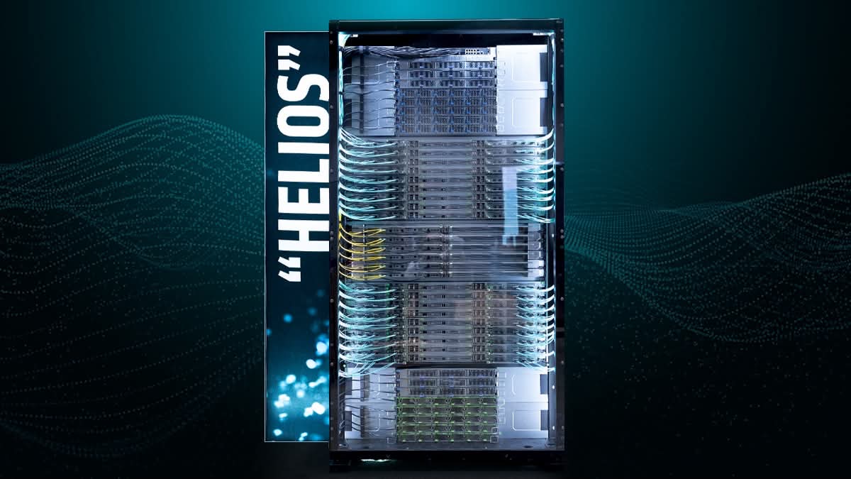 AMD از اولین سیستم رک هوش مصنوعی خود با نام Helios رونمایی کرد