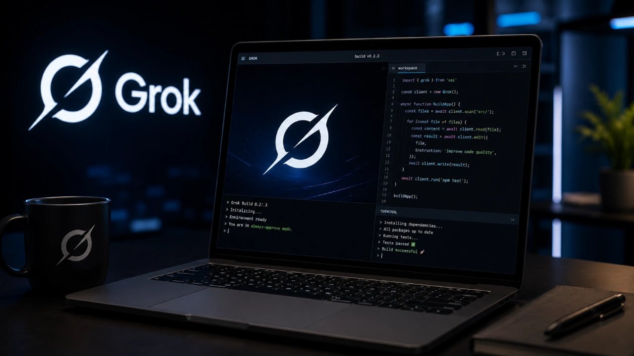 ابزار هوش مصنوعی کدنویسی Grok Build متنباز شد