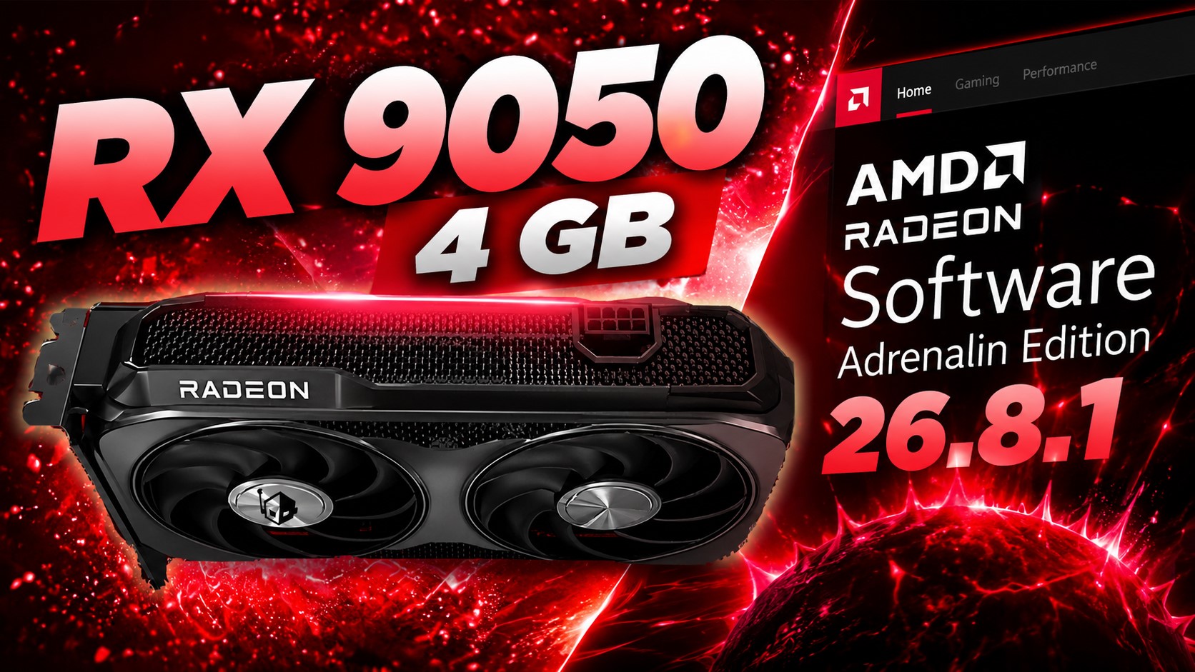 درایور AMD Adrenalin Edition 26.8.1 با پشتیبانی از مدل 4 گیگابایتی کارت RX 9050 منتشر شد