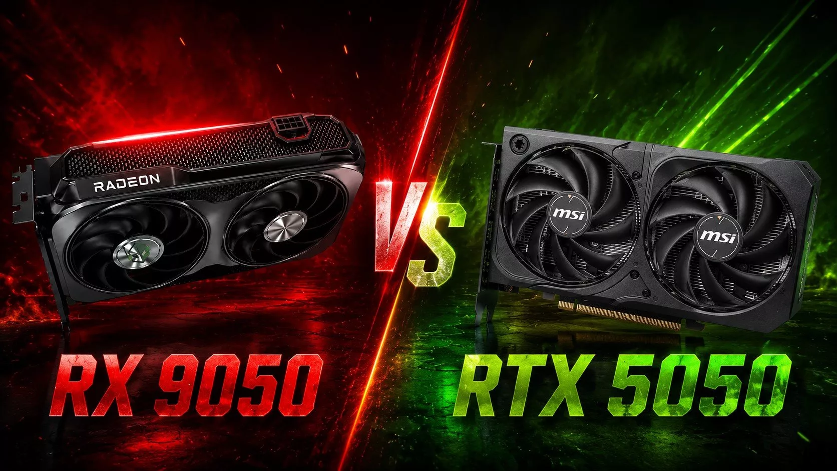 کارت گرافیک AMD Radeon RX 9050 در بنچمارکها ۲۰ تا ۳۰ درصد ضعیفتر از RTX 5050 ظاهر شد