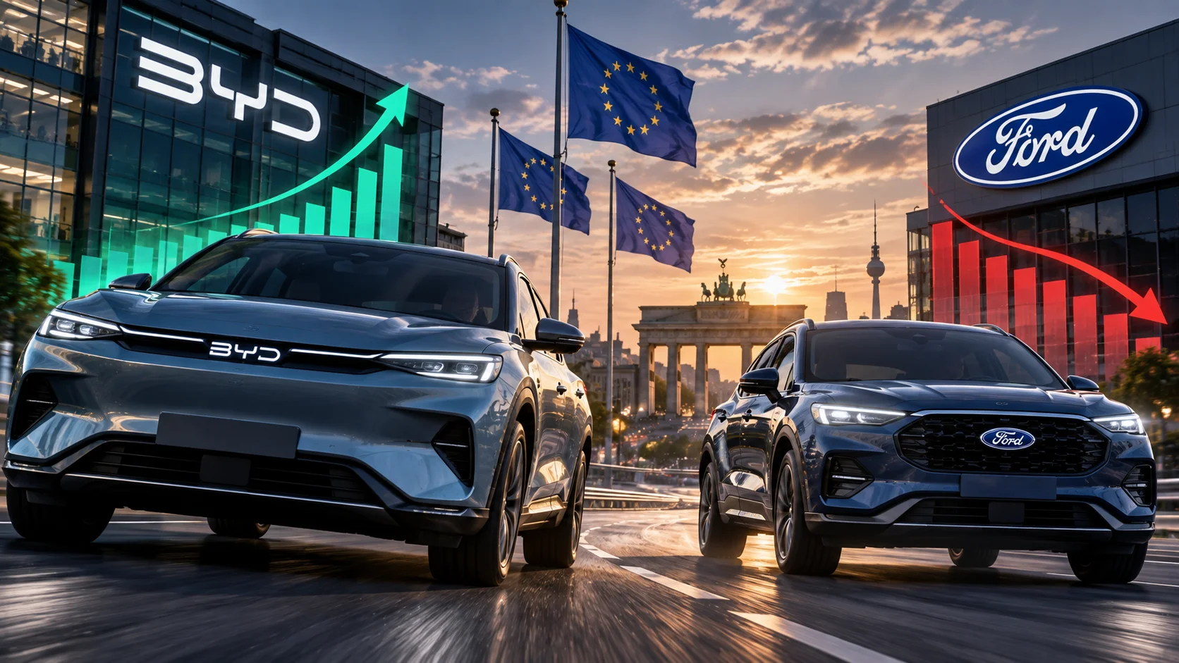 BYD فقط ۱۰ هزار خودرو با فورد فاصله دارد؛ غول چینی در آستانه سبقت در اروپا
