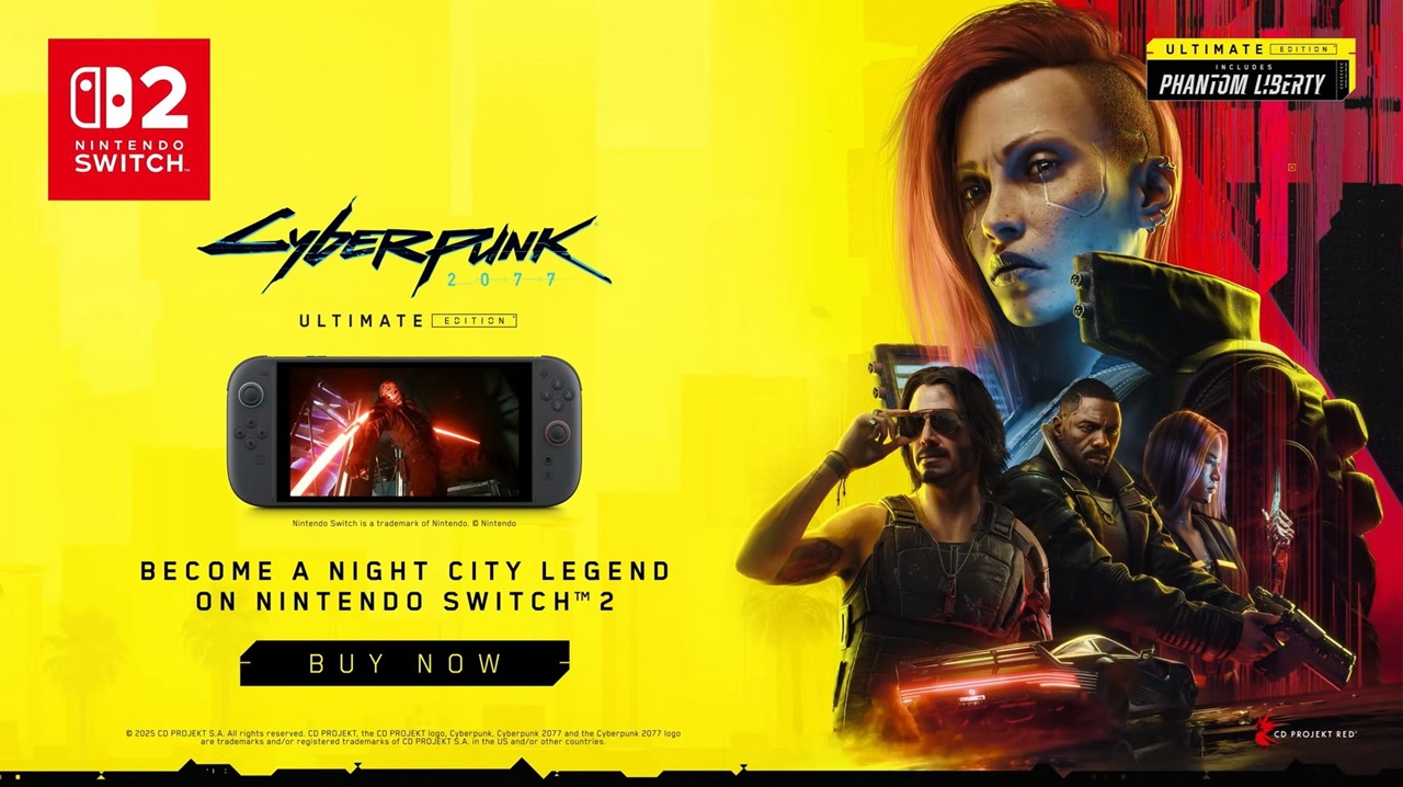 سیدی پراجکت رد از عملکرد تجاری بازی Cyberpunk 2077 روی نینتندو سوییچ ۲ ابراز رضایت کرد