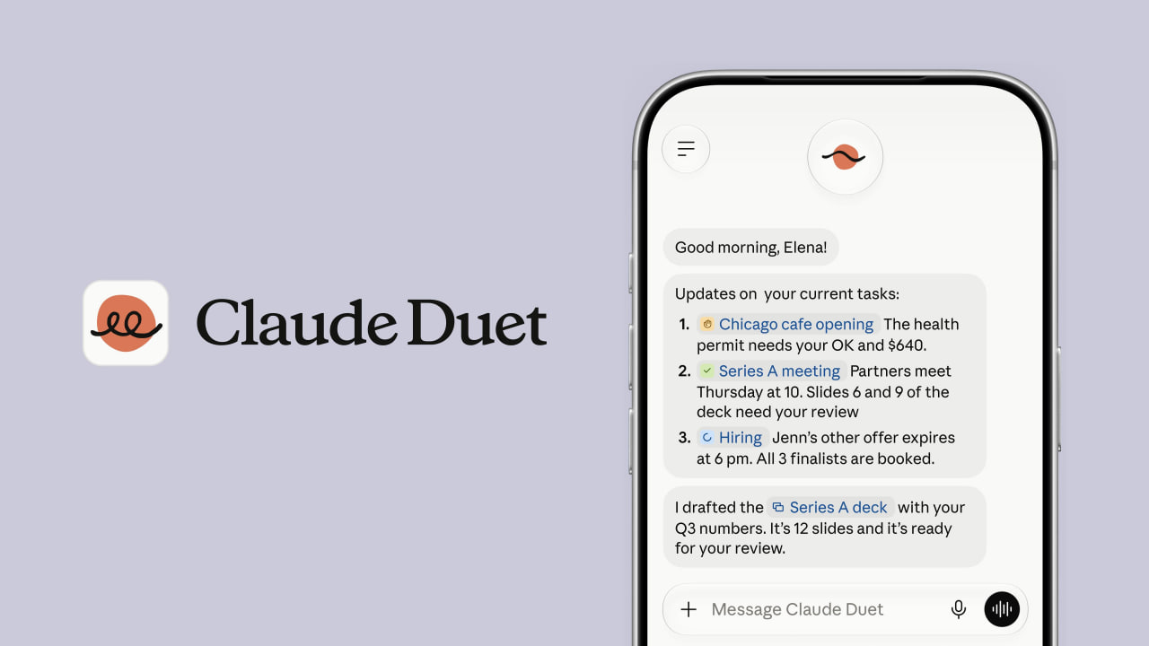 آنتروپیک با معرفی ایجنت هوش مصنوعی Claude Duet به جنگ رقبا رفت