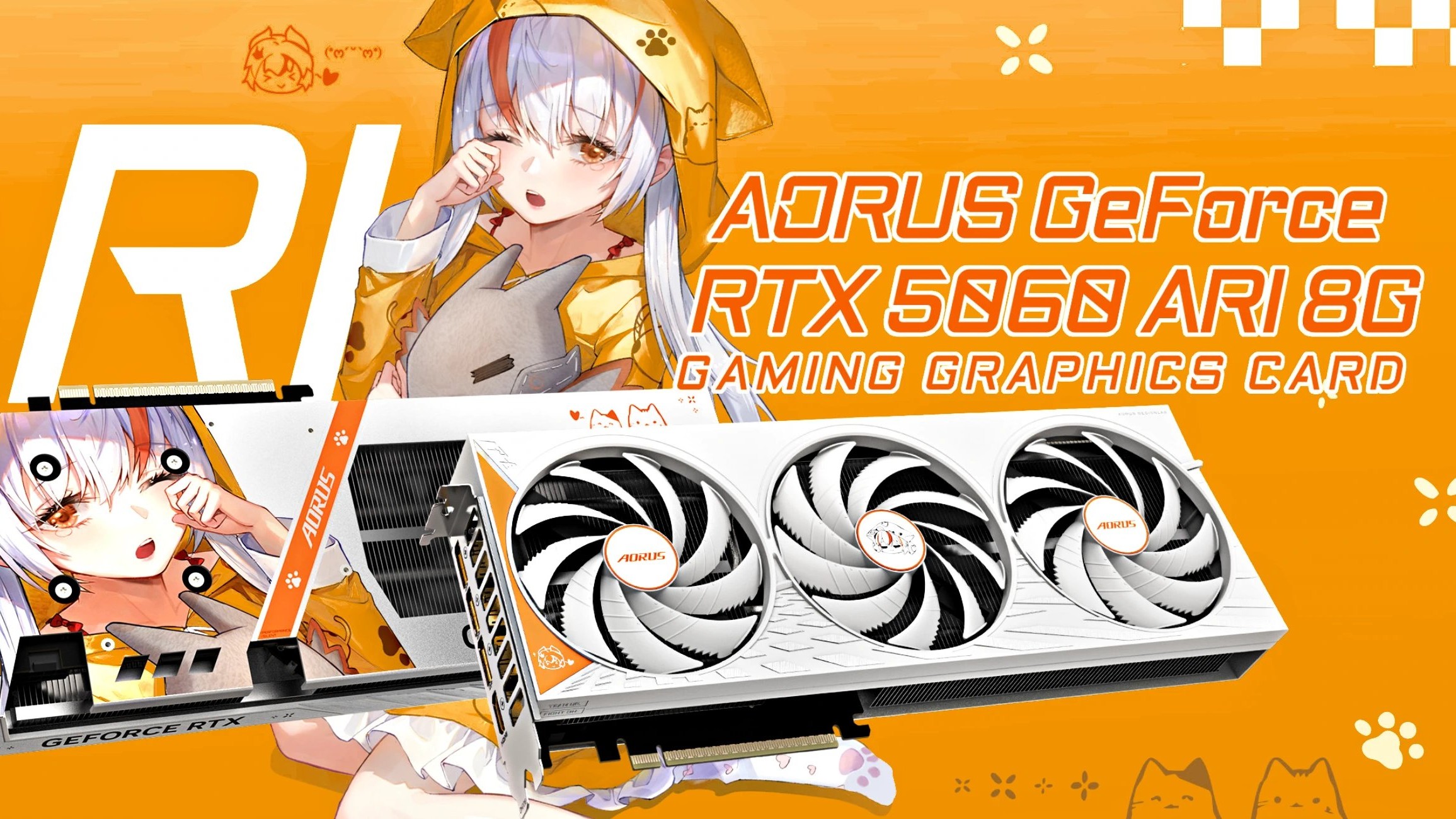 گیگابایت کارت گرافیک انیمهای AORUS RTX 5060 ARI را عرضه کرد